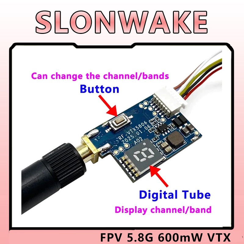 جهاز إرسال SLONWAKE 5.8G TS582 - مراجعة Drone Racing Vtx وسعره