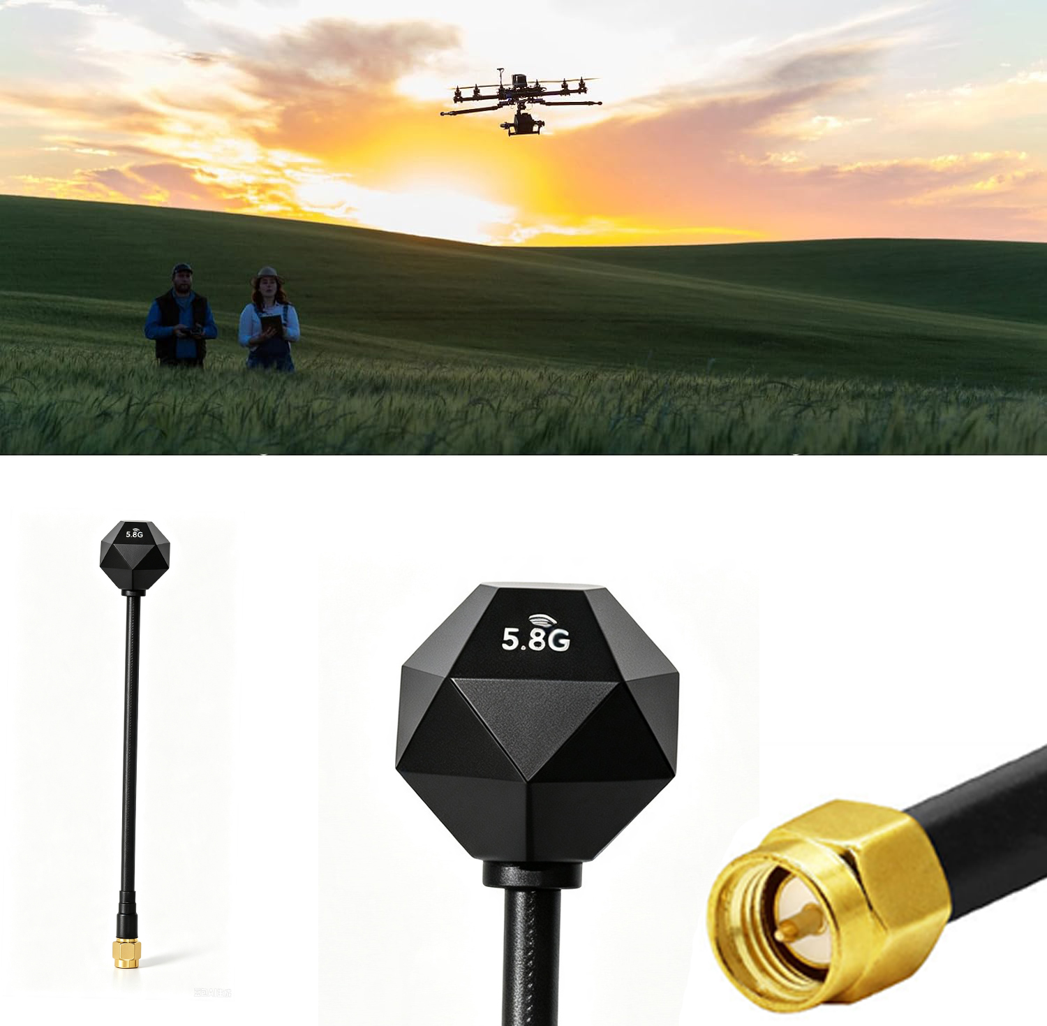هوائي 5.8 جيجاهرتز 3.5 ديسيبل  - مراجعة Drone Racing Antenna وسعره